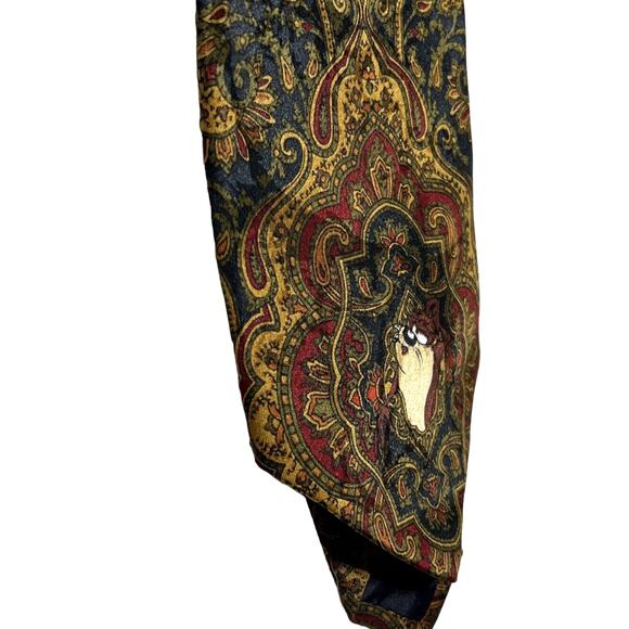 Vintage Looney Tunes Neck Tie Bugs Taz Marvin Martian Paisley 1993 Excellent - Picture 3 of 5